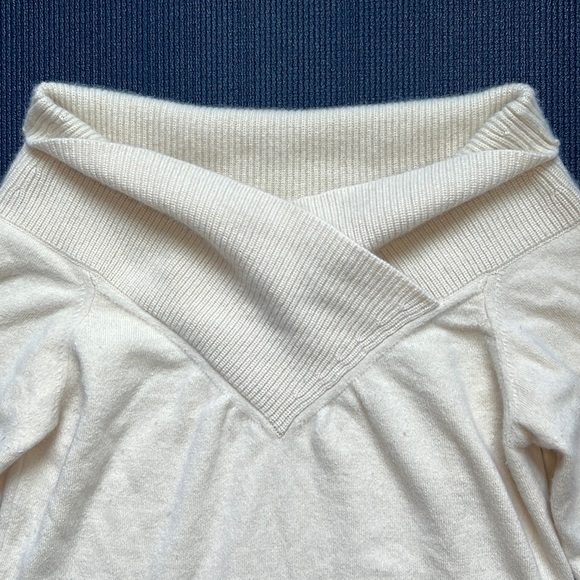 Stella McCartney Off the Shoulder Sweater Dress in Ivory | Size 38 - Picture 4 of 13